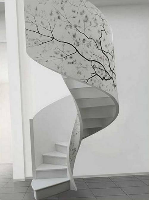 İç tasarımda büyüleyici merdiven