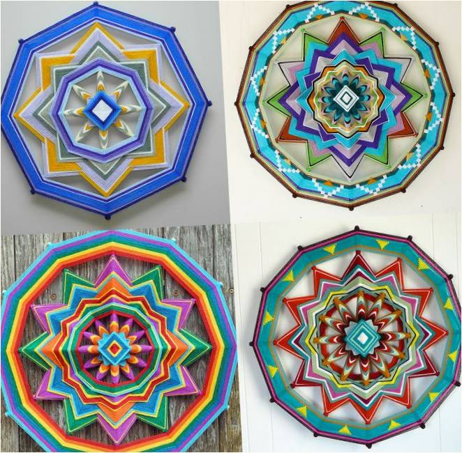 "Tanrı'nın Gözü": Jay Mohler çok renkli yün ipliklerden ayrıntılı mandalalar üretiyor