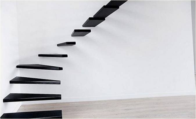 İç tasarımda modern merdiven